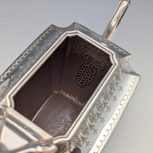 Antique British silver-plated tea set, circa 1894, 3-piece set, Atkin Brothers