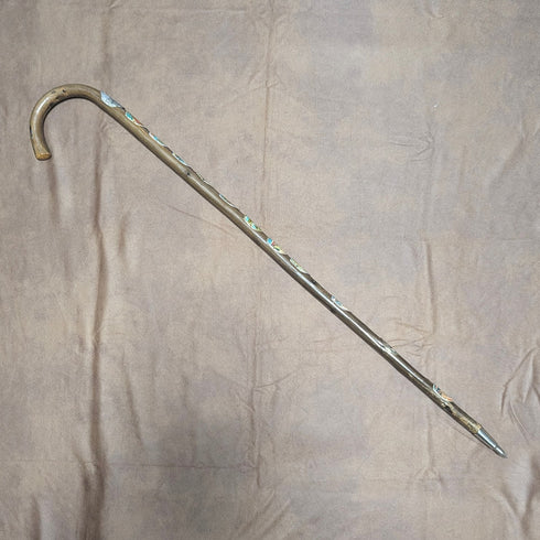 ヴィンテージ 紳士用 ヨーロッパ周遊 ツーリストステッキ ブラウンシャフト 88cm