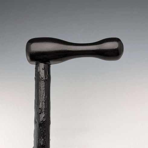 British Vintage Men's L-Handle Bramble Shaft Walking Stick 91cm