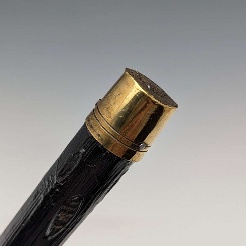 British Vintage Men's L-Handle Bramble Shaft Walking Stick 91cm
