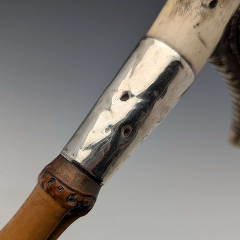 1886 British Antique Riding Crop with Antlers, 50cm