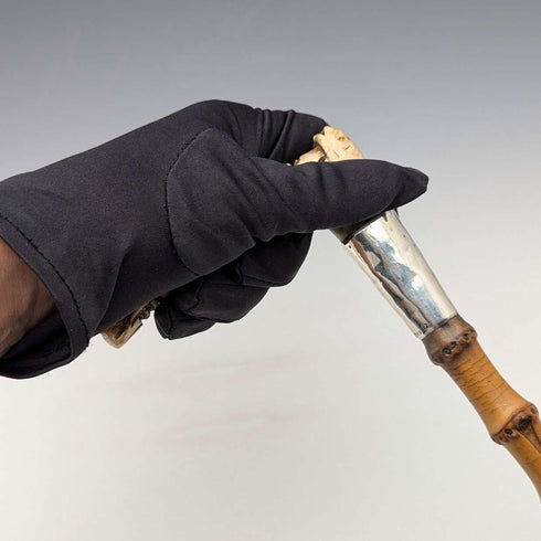 1886 British Antique Riding Crop with Antlers, 50cm