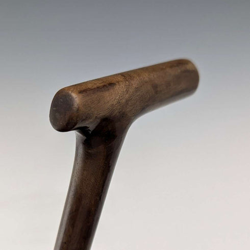 1883 British antique ladies clutch handle pure silver decorated walking stick 81cm