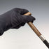 1883 British antique ladies clutch handle pure silver decorated walking stick 81cm