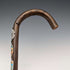 Vintage Men's European Tourist Walking Stick, Brown Shaft, 88cm