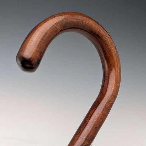 Vintage Men's Tourist Walking Stick, Brown Shaft, 94cm