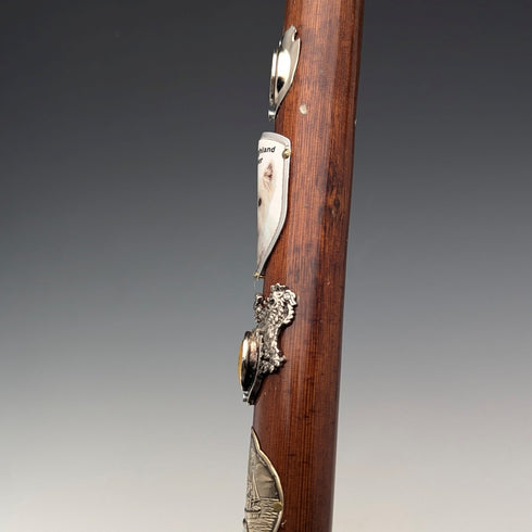 ヴィンテージ 紳士用 ツーリストステッキ ブラウンシャフト 94cm