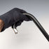 1929 British vintage gentleman's curved handle pure silver decorated walking stick, 83cm