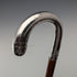 Circa 1900 Antique Men's 800 Silver Bent Handle Walking Stick 90cm