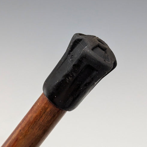 Circa 1900 Antique Men's 800 Silver Bent Handle Walking Stick 90cm