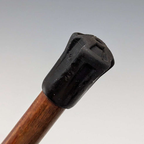 Circa 1900 Antique Men's 800 Silver Bent Handle Walking Stick 90cm
