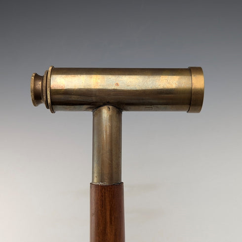 Vintage British gentleman's telescoping handle walking stick, 85cm, T.BRIGG & SONS