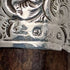 1899 British antique men's pure silver decorated horn handle walking stick 101cm
