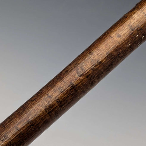 1899 British antique men's pure silver decorated horn handle walking stick 101cm