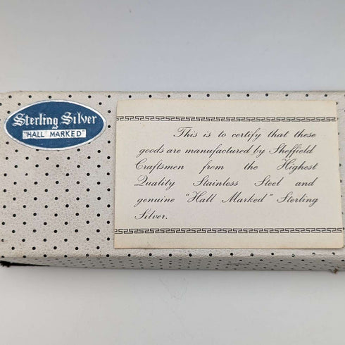 1962年 英国ヴィンテージ 純銀製ハンドル ケーキスライサー 箱入り Harrison Brothers