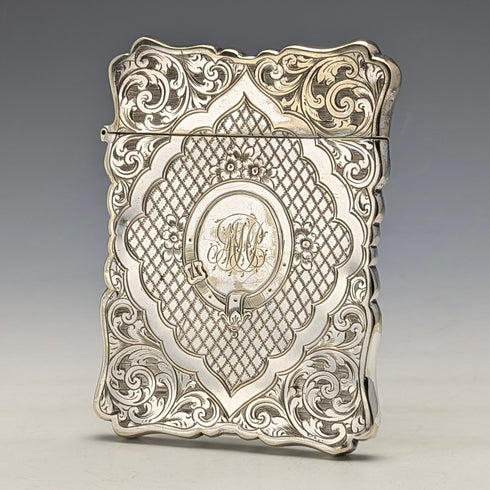 Late 19th Century British Antique Silver Plated Card Case