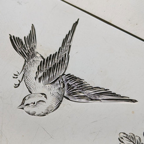 1897 年英國古董純銀卡包日本風格裝飾 75 克 Mappin & Webb