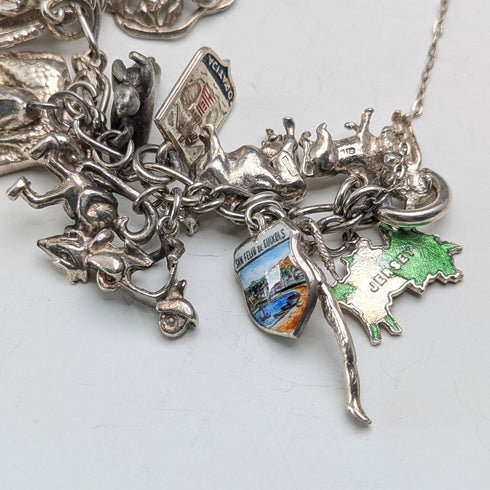 1970 年代英國復古純銀吊飾手鍊 95 克