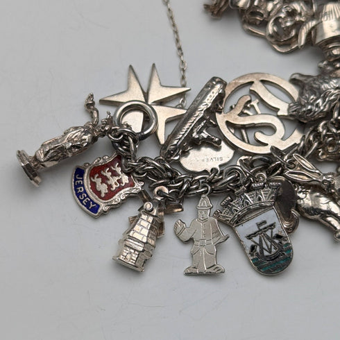 1970 年代英國復古純銀吊飾手鍊 95 克