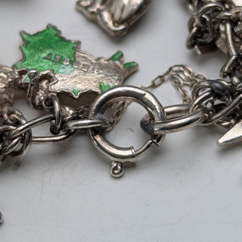 1970 年代英國復古純銀吊飾手鍊 95 克