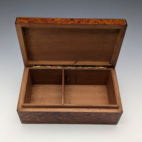 Vintage British wooden cigarette box