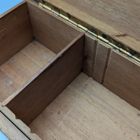 Vintage British wooden cigarette box