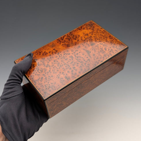 Vintage British wooden cigarette box