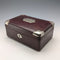 Early 20th Century British Antique Leather-Covered Jewelry Box with Pocket Watch Holder