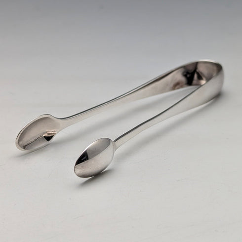 1911 年英國古董 6 純銀茶匙和糖鉗套裝,裝在 Case Walker&Hall 中