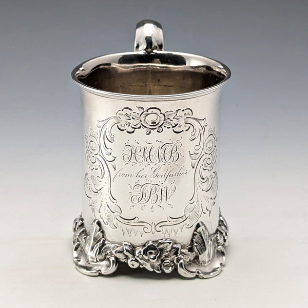 1851年 英国アンティーク 純銀製 マグカップ 149g Henry Wilkinson