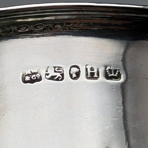 1851 British antique sterling silver mug 149g Henry Wilkinson