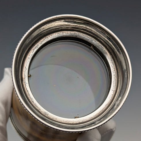 1872 British antique sterling silver horn beaker cup by Thomas Smiley