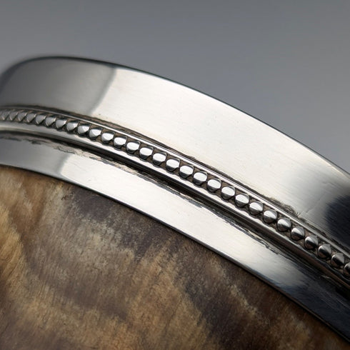 1872 British antique sterling silver horn beaker cup by Thomas Smiley