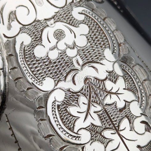 Antique British silver plate coffee pot, circa 1870, Philip Ashberry