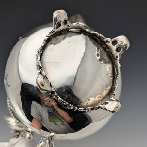 Late 19th Century British Antique Silver Plate Coffee Pot