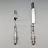 1833 British antique sterling silver dessert cutlery pair, total weight 74g, Thomas Sansom