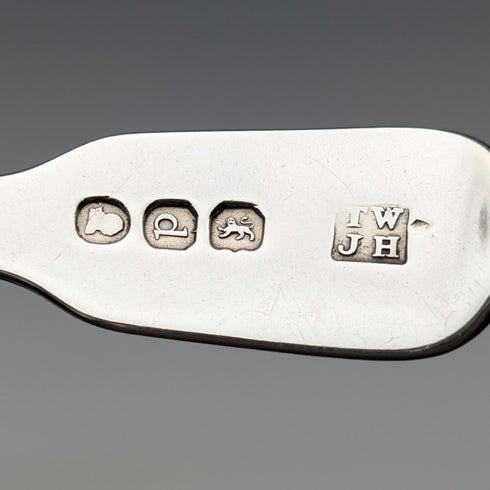 1819年 英国アンティーク 純銀製 ティーキャディースプーン Thomas Wallis II & Jonathan Hayne