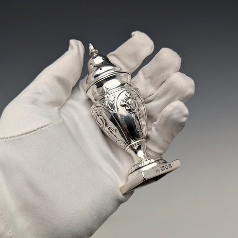 1904 年英國復古純銀胡椒調味品調味品 50 克 Thomas Bradbury & Sons