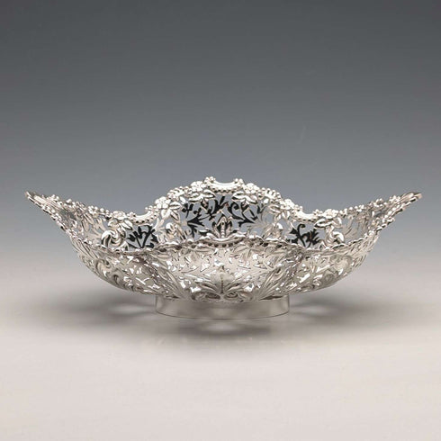 1901 British antique sterling silver dish 127g James Dixon &Sons