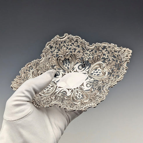 1901 年英國古董純銀盤 127 克 James Dixon &Sons