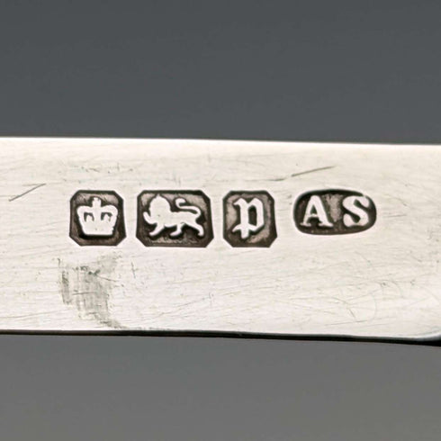 1907 British antique white mother-of-pearl handle, pure silver blade penknife, Arthur Worral Staniforth