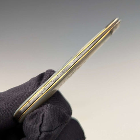 1907 British antique white mother-of-pearl handle, pure silver blade penknife, Arthur Worral Staniforth
