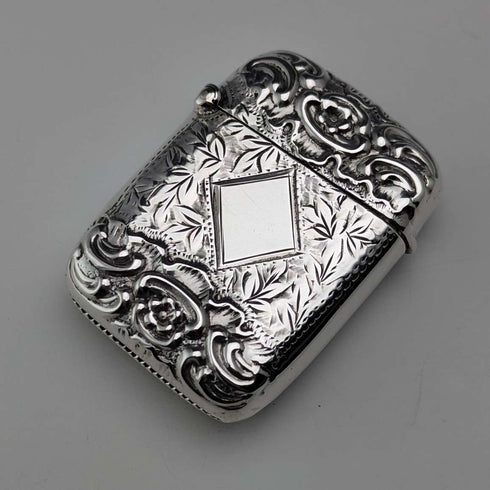 1900 British antique sterling silver Vesta case 24g match case Jones & Crompton