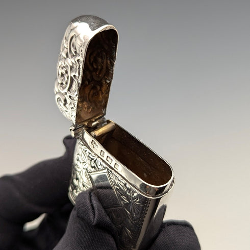 1900 British antique sterling silver Vesta case 24g match case Jones & Crompton