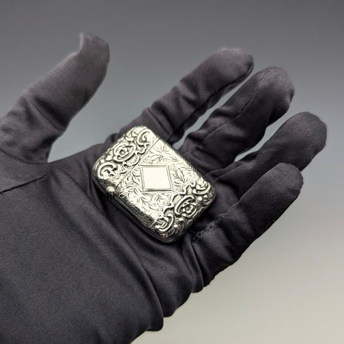 1900 British antique sterling silver Vesta case 24g match case Jones & Crompton