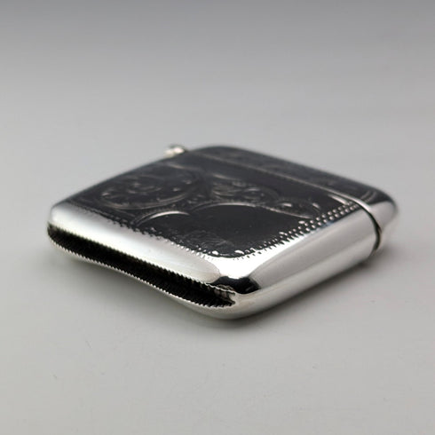 1907 British antique sterling silver Vesta case 31g match case Jones & Crompton