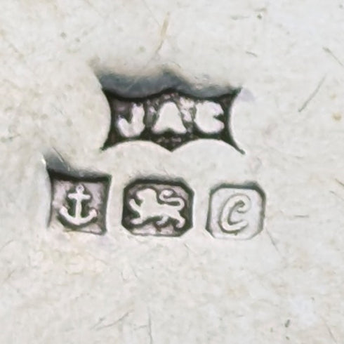 1977 年英國復古純銀盒式吊墜和項鍊 JAC