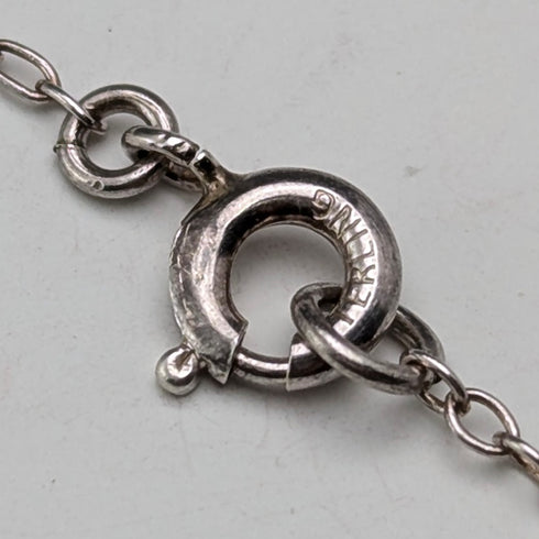 復古 900 銀和紫色寶石十字架吊墜和純銀項鍊