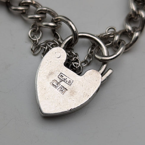 1957 英國復古純銀吊飾手鍊 47 克 WJS