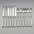 1894 British antique pure silver fruit cutlery set, 12 pairs, 783g total, RF Mosley, in wooden box